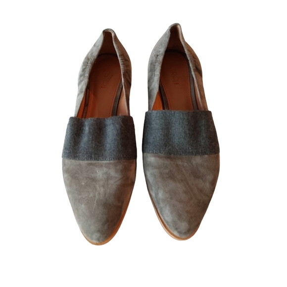 Ellen Degeneres Grey Suede Flats Slip On Shoes - Picture 2 of 9